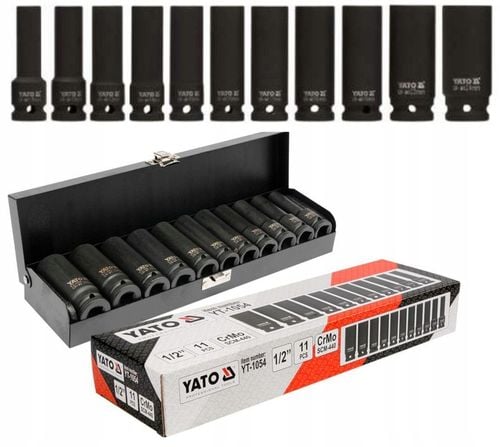YATO NASADKI UDAROWE KLUCZE NASADOWE DŁUGIE 1/2'' 11el KUTE WALIZKA na Arena.pl