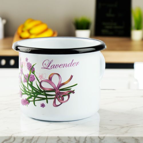 KUBEK SILESIA EMALIA 400 ML 9CM METALOWY KUBEK DO KAWY HERBATY OBOZOWY na Arena.pl