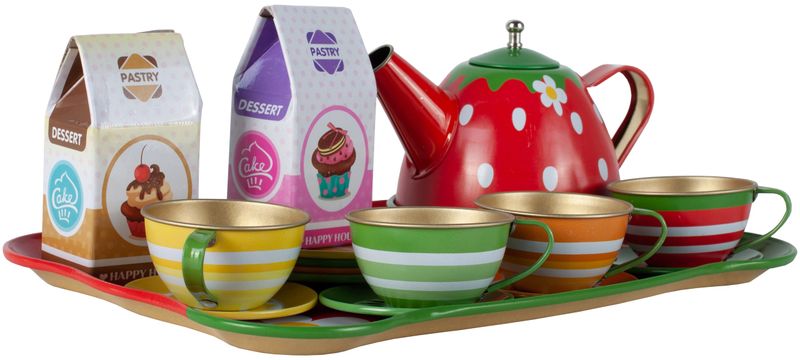 Zestaw do Herbatki Serwis Metalowy do Zabawy 16el zdjęcie 14