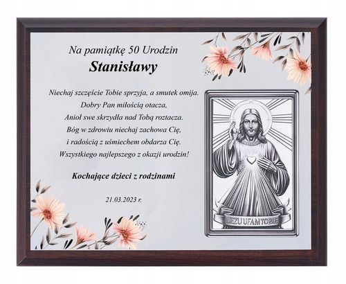 PREZENT NA URODZINY 18 30 40 45 50 60 65 70 80 90 OBRAZ W OZDOBNYM PUDEŁKU na Arena.pl