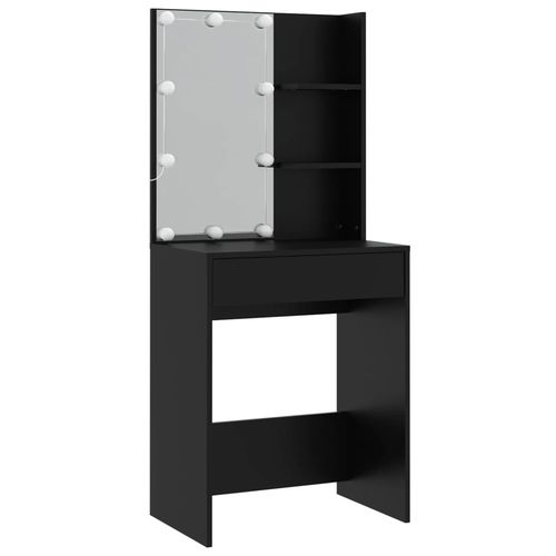 Toaletka z LED, czarna, materiał drewnopochodny na Arena.pl