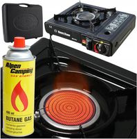 KUCHENKA TURYSTYCZNA CERAMICZNA GAZOWA 2W1 Z WALIZKĄ KARTUSZ GAZOWY GRATIS