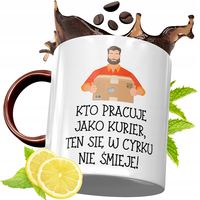 Kubek Bordowy Dla Kuriera Na Urodziny Prezent Z Nadrukiem Ze Zdjęciem