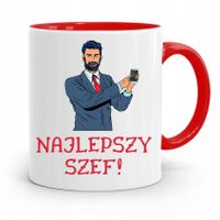 Kubek Czerwony Dla Szefa Najlepszy Szef Prezent Z Nadrukiem Ze Zdjęciem