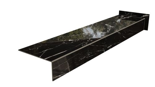 Stopnica Marmur Czarny 160x30cm Poler - Gres Premium Bez Nacięć, Połysk na Arena.pl