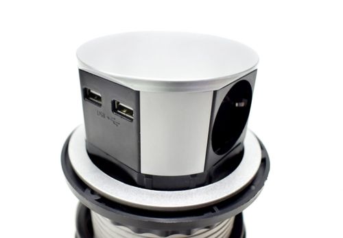 4-krotne gniazdo stołowe chowane z usb na Arena.pl
