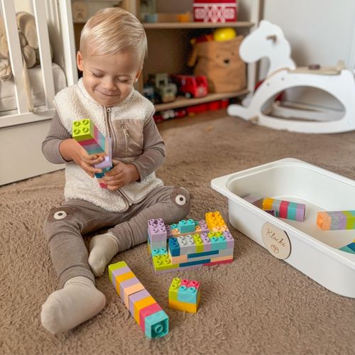 WOOPIE Klocki Soft Blocks Zestaw 99 Elementów w Pudełku na Arena.pl