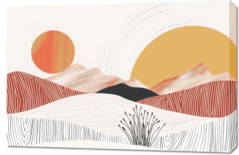 Obraz 90x60cm Roztańczone Słońce zdjęcie 1