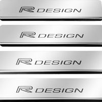 Listwa progowa VOLVO XC40  R DESIGN Stal nierdzewna 304 połysk z czarnymi