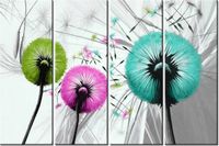 120CM 80 OBRAZ 4 ELEM KOLOROWE DMUCHAWCE ŚCIENNY