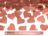 Tuba z sercami, różowe złoto, 60cm