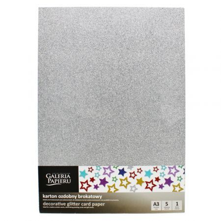 KARTON BROKATOWY SREBRNY A3 (5) 210G 8343 na Arena.pl