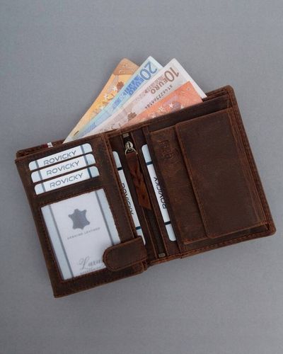 duży portfel męski z nubukowej skóry naturalnej na Arena.pl