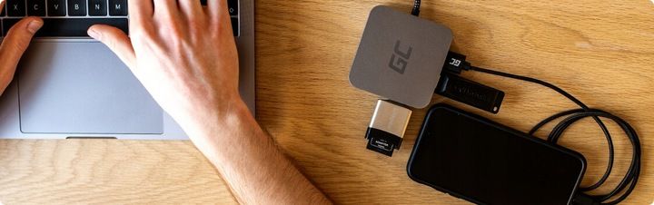 HUB USB-C ADAPTER USB 6W1 3x USB 3.0 USB C ETHERNET HDMI 4K DO MACBOOK PRO zdjęcie 5