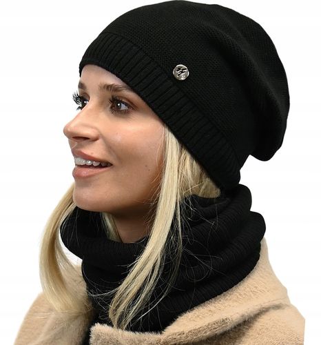 Komplet Czapka z Tubą Znakomita Jakość Czarny B1 na Arena.pl