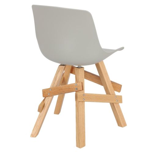 Krzesło Rail szare dębowe na Arena.pl