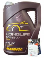 OLEJ SILNIKOWY MANNOL LONGLIFE 7715 504/507 5W30 5W-30 5L SYNTETYCZNY