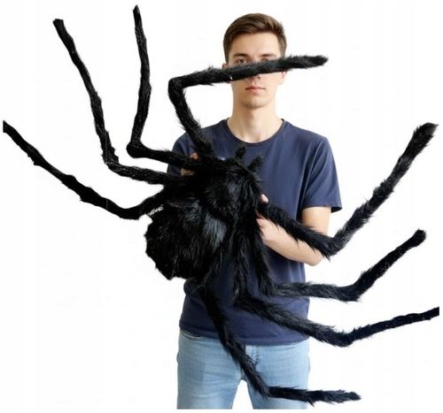 PAJĄK GiGANT HALLOWEEN WŁOCHATY STRASZNY Dekoracja Ozdoba Olbrzymi na Arena.pl