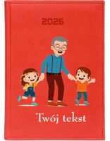 KALENDARZ A4 2026 DZIENNY KSIAŻKOWY PLANER NA DZIEŃ DZIADKA TWÓJ NAPIS