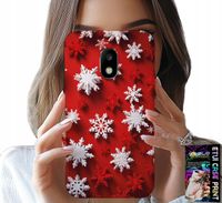 ETUI DO SAMSUNG GALAXY J5 2017 - PŁATKI ŚNIEGU, ŚNIEG, GWIAZDKI, ŚWIĘTA