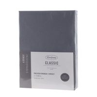 Prześcieradło z gumką CLASSIC jersey 180X200 cm stalowe