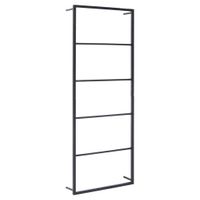 Stojak na ręczniki, czarny, 45x10x115 cm, stalowy