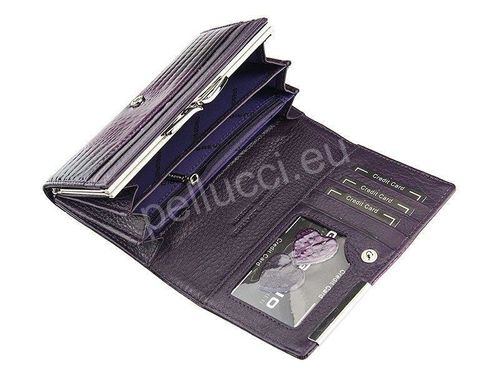 Portfel damski skórzany PELLUCCI GF101 Niebieski na Arena.pl