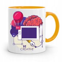Kubek Żółty Prezent Dla Grafika Be Creative Z Nadrukiem Ze Zdjęciem