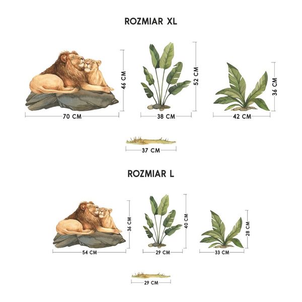Naklejki Zestaw Lwy DK427 L zdjęcie 3