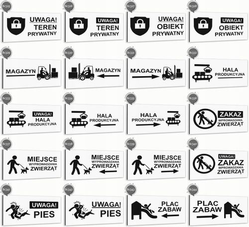 Tabliczka BIAŁA z dibondu WYJŚCIE Tablica informacyjna NADRUK UV na Arena.pl