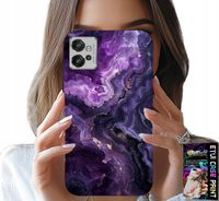 ETUI DO MOTOROLA G32 - FIOLETOWY MARMUREK MODNE KOBIECE + FOLIA