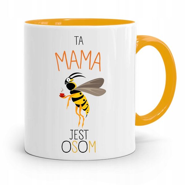 Kubek Żółty Prezent Dla Mamy Ta Mama Jest Osom Z Nadrukiem Ze Zdjęciem zdjęcie 1