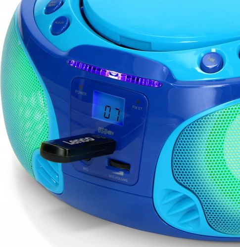 Radioodtwarzacz CD Lenco SCD-650 AM FM niebieski- brak mikrofonu na Arena.pl