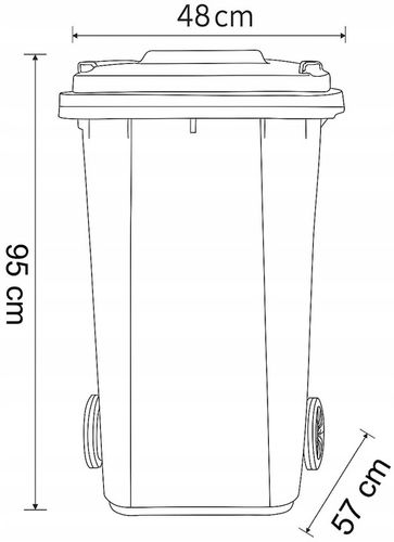 Pojemniki na Śmieci 120l Kosze do Segregacji Odpadów Mocne ZESTAW 3 szt. na Arena.pl