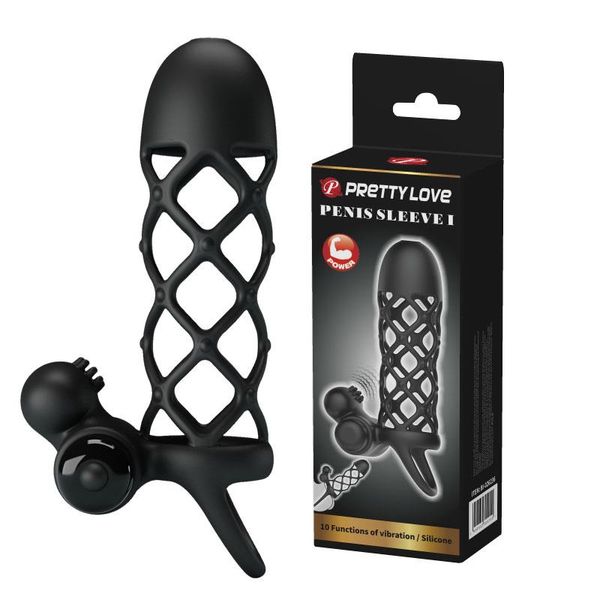 PRETTY LOVE -PENIS SLEEVE I, 10 vibration functions zdjęcie 1