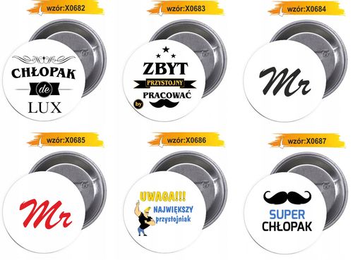 Przypinki buttony DZIEŃ CHŁOPAKA na Arena.pl