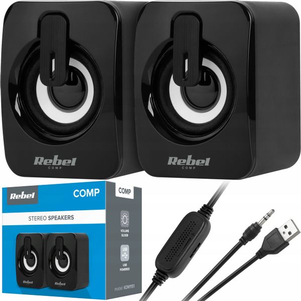 Głośniki Komputerowe 2.0 Do Pc Komputera Laptopa zdjęcie 1