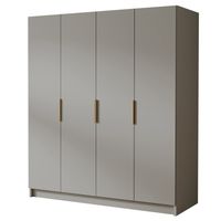 Szafa SALVADOR I 200 cm-pojemna garderoba-KASZMIR+ZŁOTY