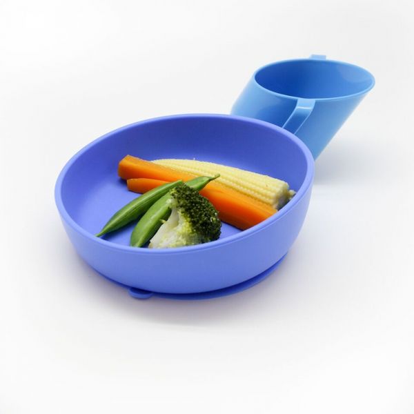 Doidy Bowl : Miseczka-Talerzyk z przyssawką niebieska zdjęcie 3