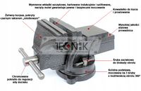 IMADŁO ŚLUSARSKIE OBROTOWE 125MM KOWADŁO SOLIDNE