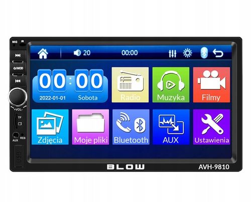 RADIO SAMOCHODOWE BLUETOOTH 2 DIN 7 CALI RDS USB AUX MICRO SD 4x50W PILOT na Arena.pl