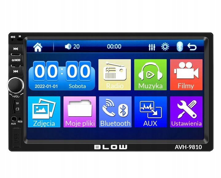 RADIO SAMOCHODOWE BLUETOOTH 2 DIN 7 CALI RDS USB AUX MICRO SD 4x50W PILOT zdjęcie 9