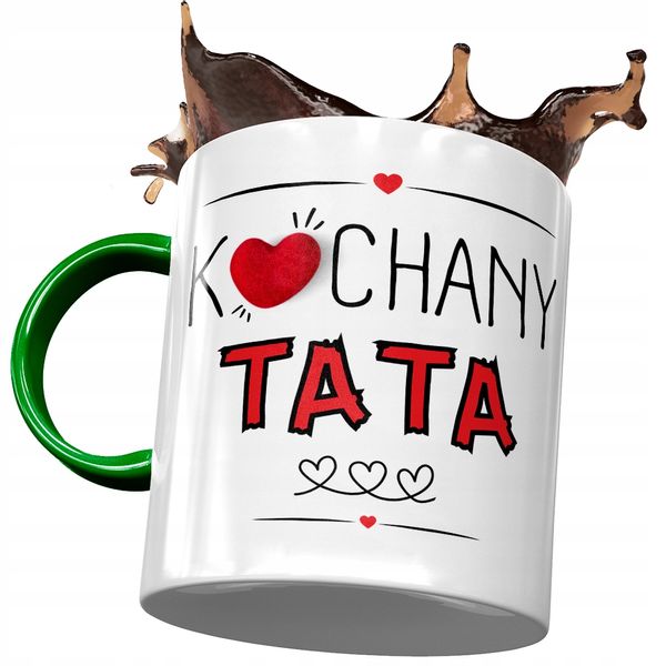 Kubek Zielony Dla Taty Ojca Na Dzień Taty Prezent Z Nadrukiem Ze Zdjęciem zdjęcie 1