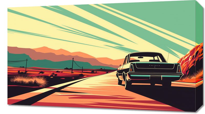 Obraz 70x40cm Droga przez Pustynię zdjęcie 1