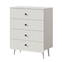 Komoda z szufladami Chloe 4S 80 Biała (czarny lub złoty uchwyt)