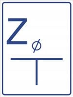 Tablica orientacyjna dla zasuwy grawer piktogram 20x15 cm