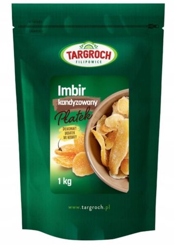 Targroch IMBIR KANDYZOWANY płatek w płatkach 1kg 1000g idealny do na Arena.pl