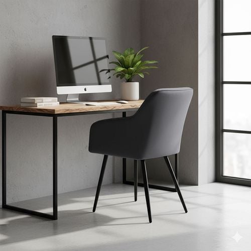 2x Krzesło welurowe tapicerowane do salonu DIAMANTE Ciemny Grafit Czarne na Arena.pl