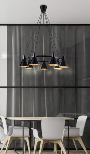 More zwis 7x40W E27 czarny matowy na Arena.pl