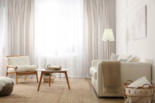 ZASŁONA GOTOWA JULA2 TAŚMA 140 X 270 CM LEN BEŻOWY STYL EKO RÓŻNE KOLORY na Arena.pl